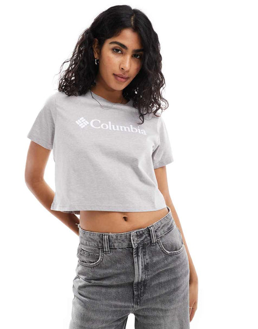 North Cascades cropped t-shirt in grey