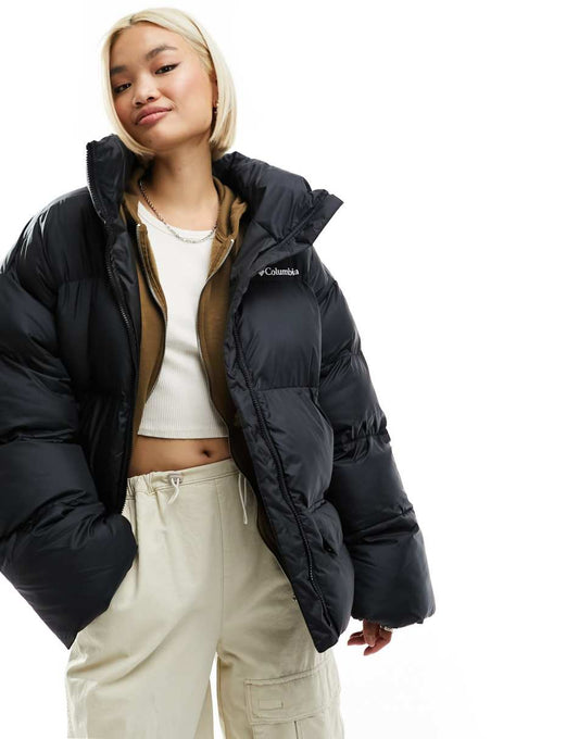 Puffect Surplus oversized puffer coat in black Exclusive