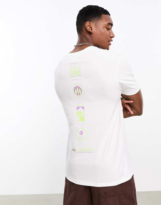 Skyline Cruise back print t-shirt in white Exclusive