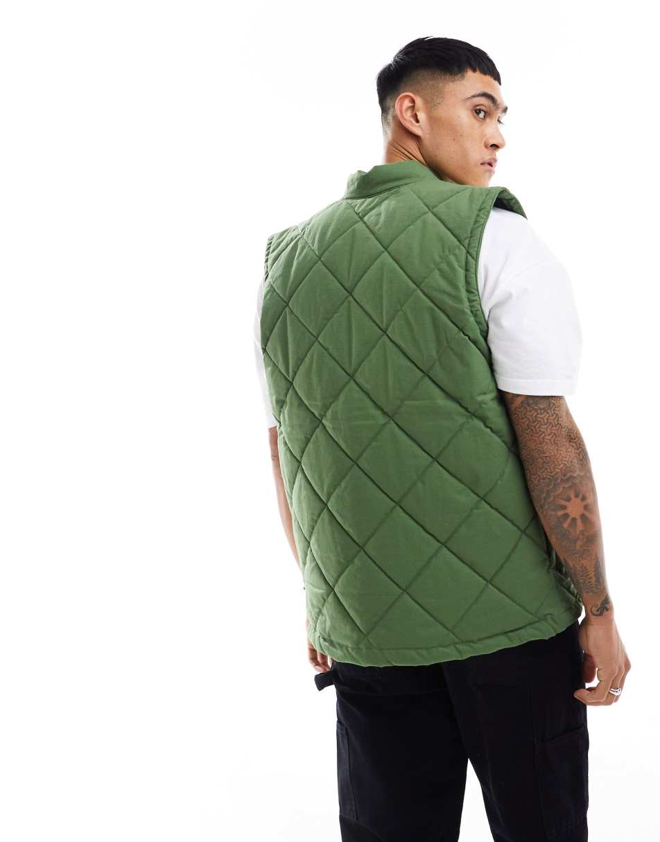 Rad Padded vest gilet in green