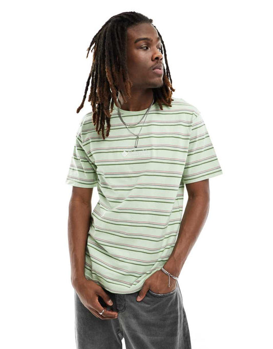 Somer Slope II striped t-shirt in sage green