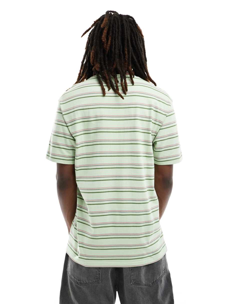 Somer Slope II striped t-shirt in sage green