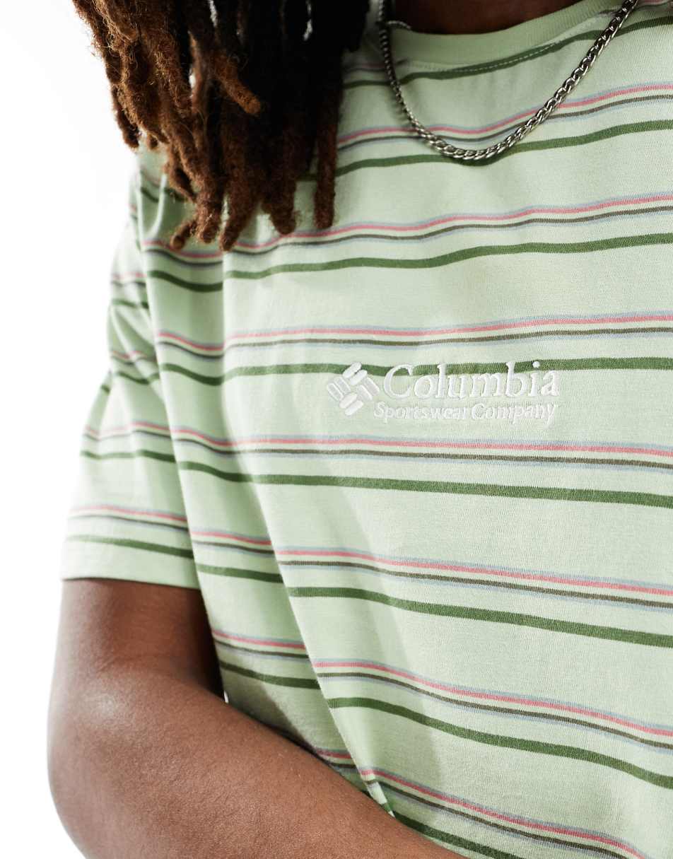 Somer Slope II striped t-shirt in sage green