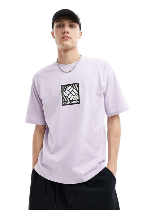 Reventure box logo t-shirt in lilac