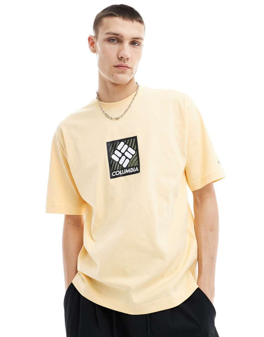 Reventure box logo t-shirt in yellow