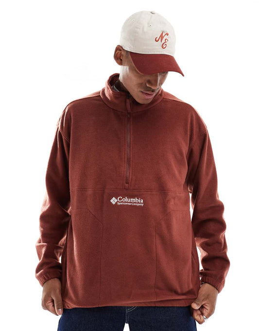 Bent Bough 1/2 zip fleece in burgundy