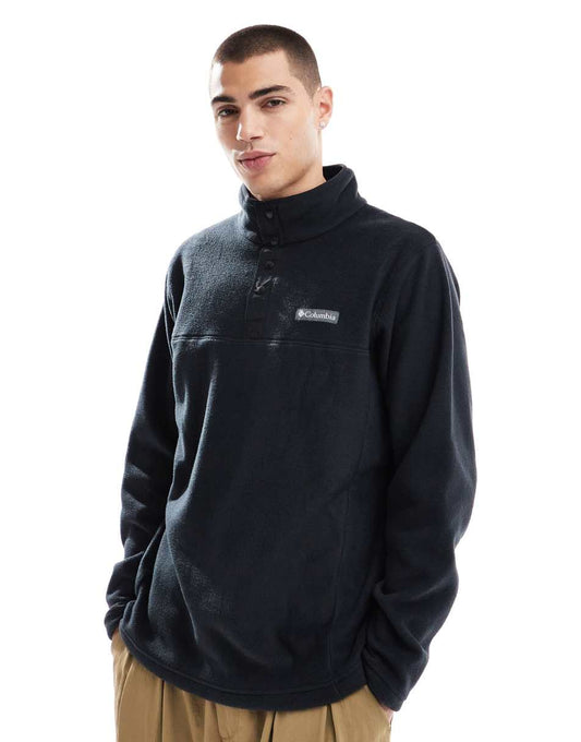 Steens Mountain II half snap fleece in black