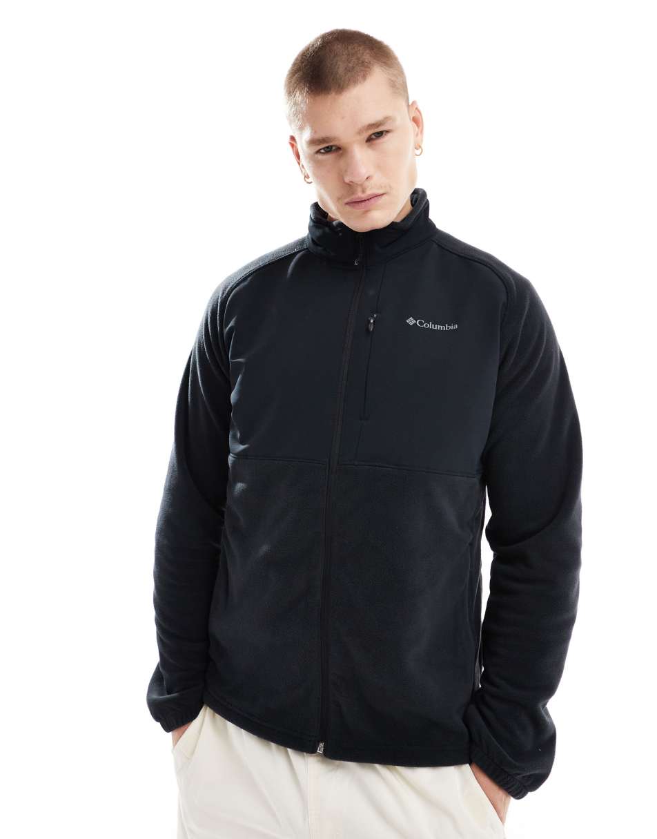 Sage Peak full zip fleece in black