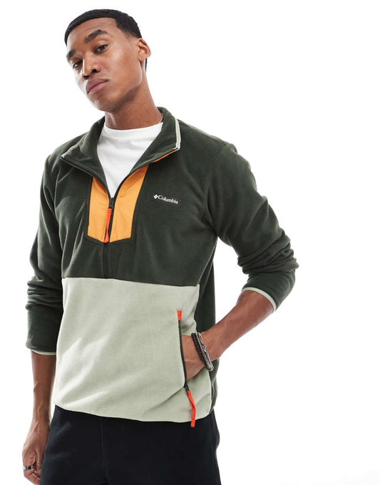 Sequoia Grove half zip fleece in green