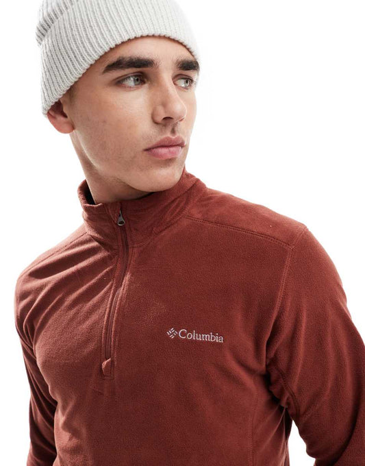 Klamath Range II half zip fleece in burgundy