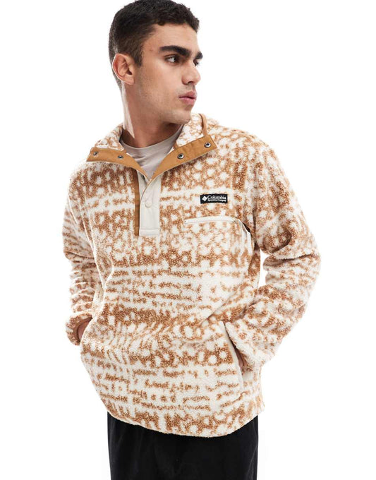 Helvetia II printed hoodie in brown