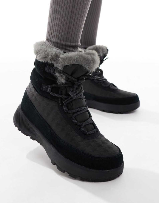 Slopeside Peak Luxe snow boots in black and graphite