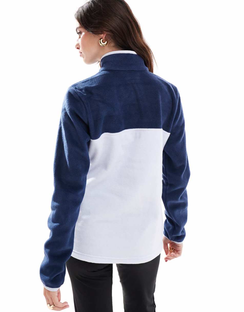 Benton Springs II half snap pull over fleece in collegiate navy and snowdrift