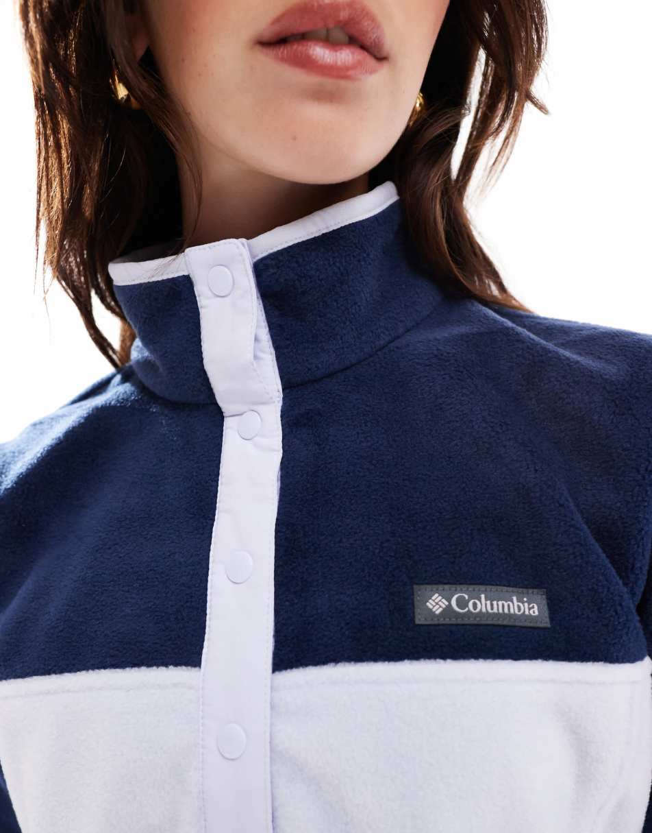 Benton Springs II half snap pull over fleece in collegiate navy and snowdrift