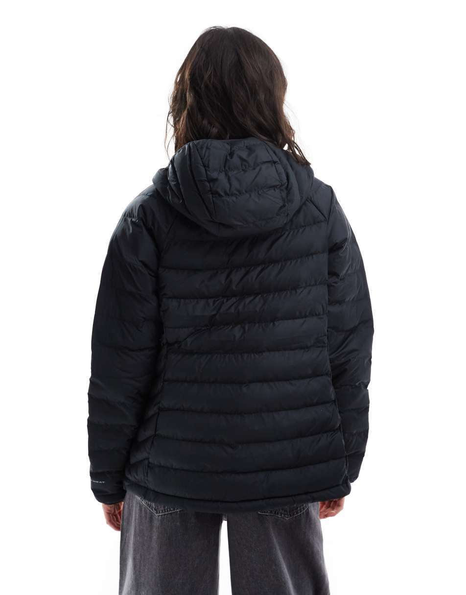 Powder Lite II hooded jacket in black