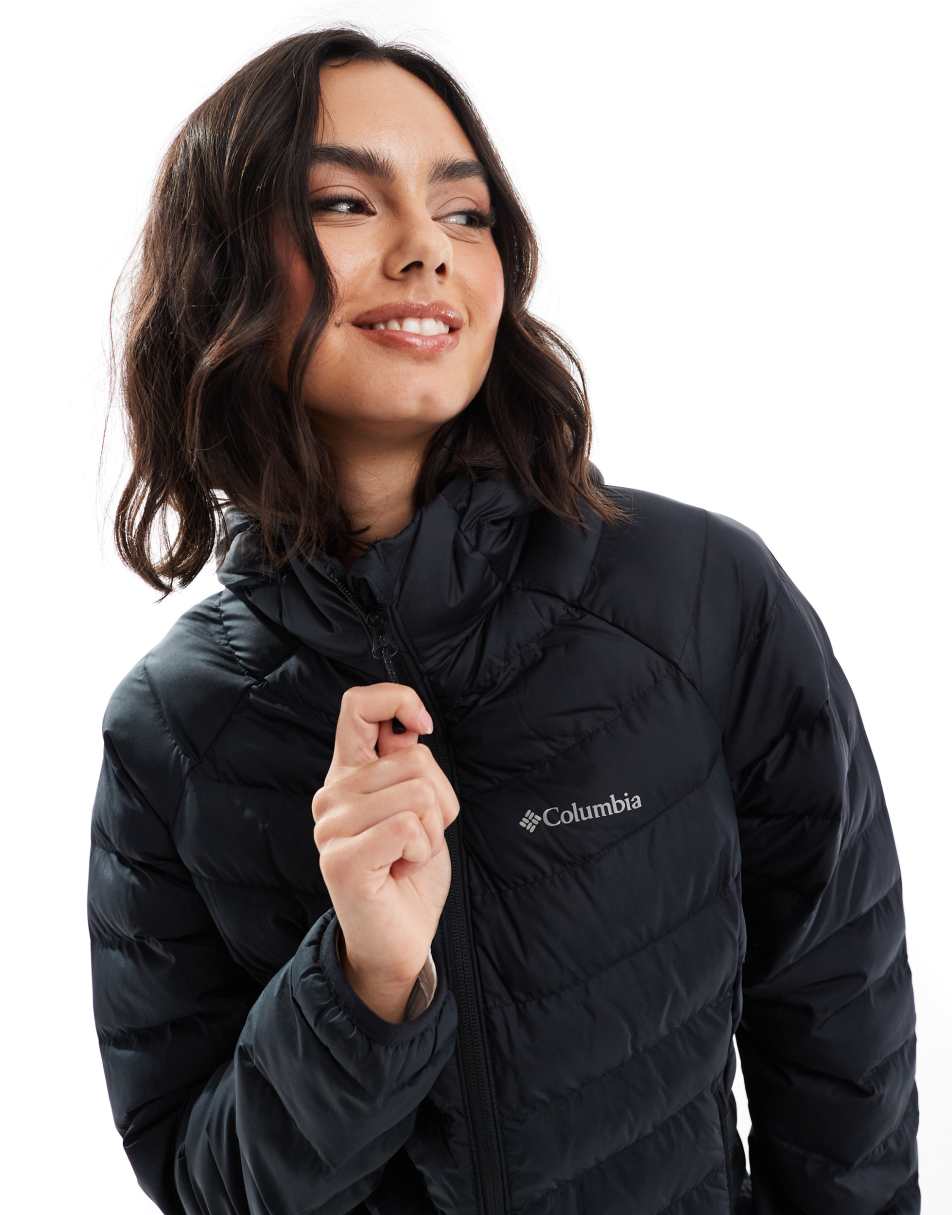 Powder Lite II hooded jacket in black