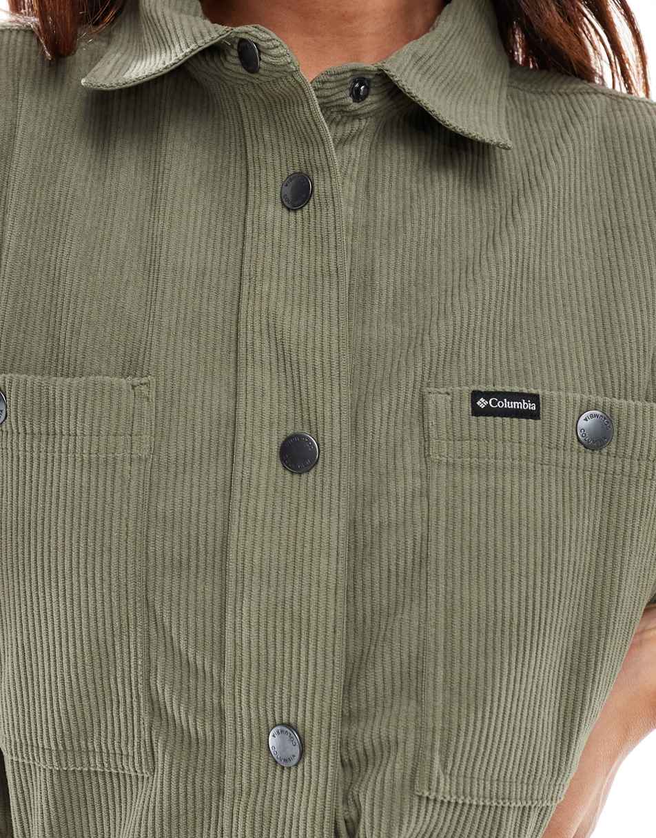 Blue Point creek corduroy shirt jacket in stone green