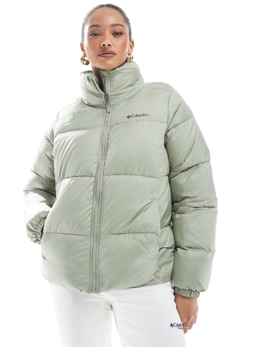 Puffect II puffer full zip jacket in safari green