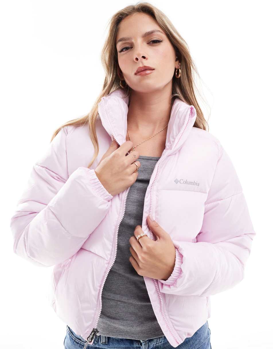 Puffect II cropped puffer jacket in pink dawn