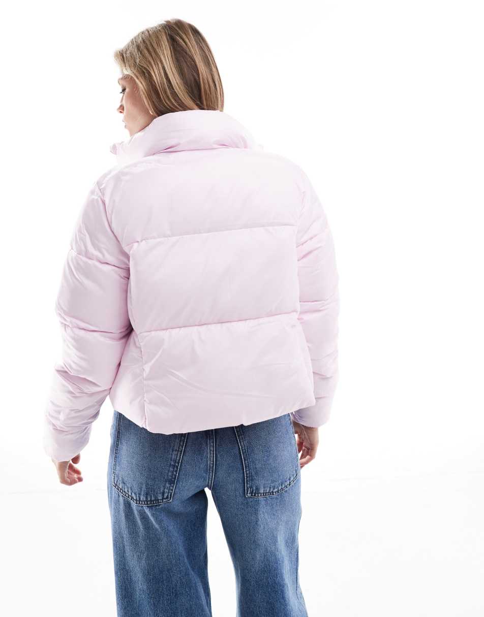 Puffect II cropped puffer jacket in pink dawn