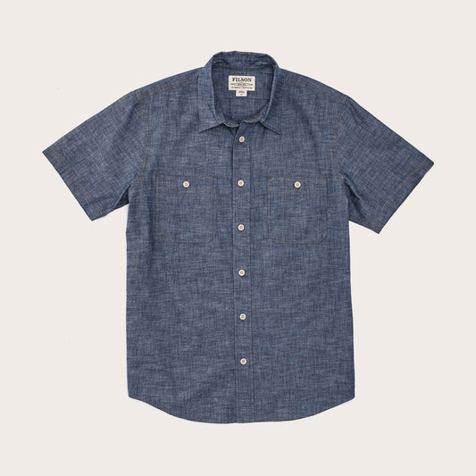 SHORT SLEEVE CHAMBRAY SHIRT