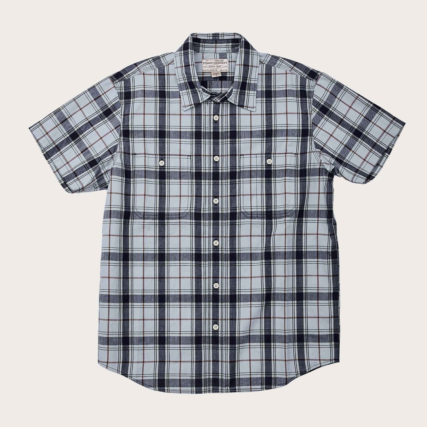 SHORT SLEEVE CHAMBRAY SHIRT