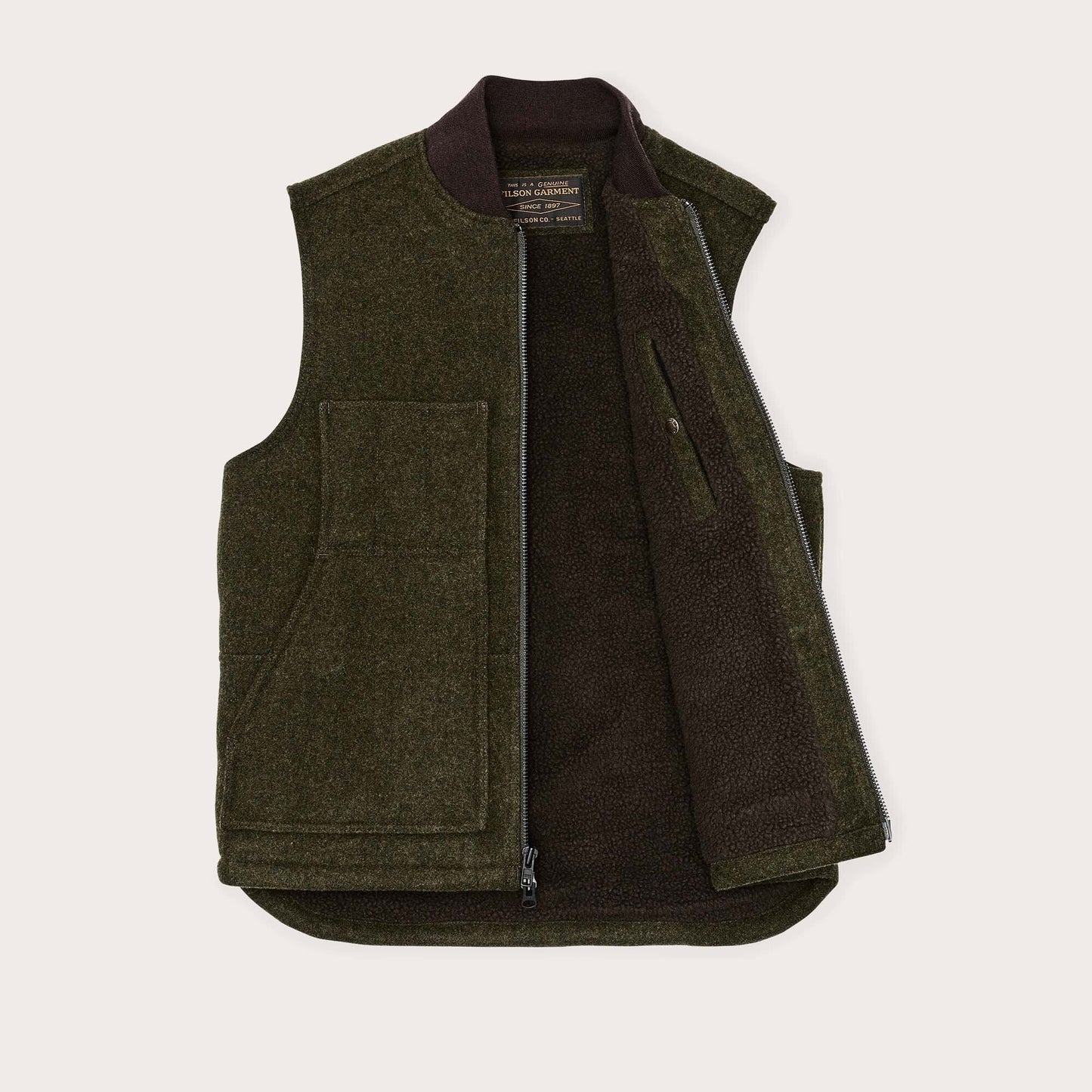 LINED MACKINAW WOOL WORK VEST