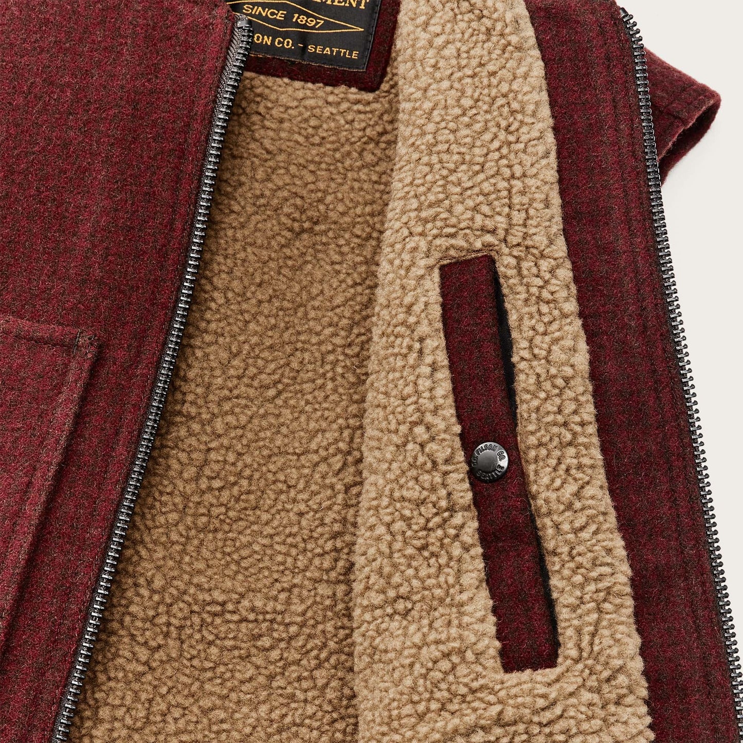 LINED MACKINAW WOOL WORK VEST